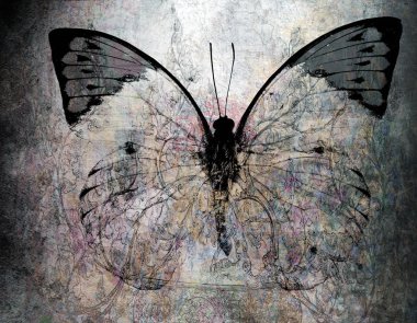 Grunge kelebek arka plan katmanları rexture 