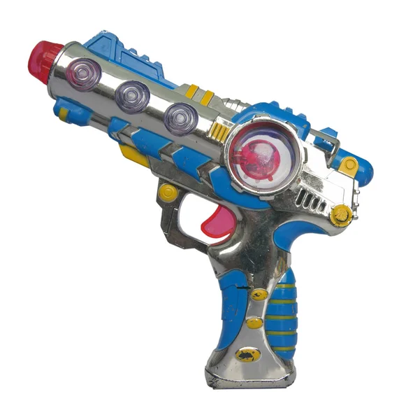 复古玩具射线枪孤立的白色 — 图库照片