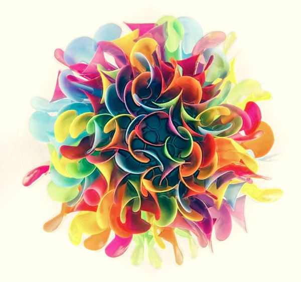 Abstrakte Plastikhalme Helle Farbe — Stockfoto