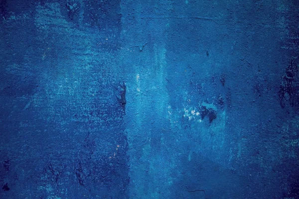 青い塗られた壁のテクスチャの詳細 — ストック写真
