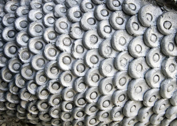 Close up of silver dragon scales — Stock Photo, Image