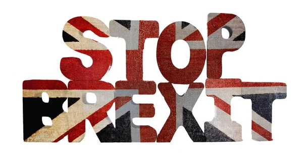 Die Worte stop brexit — Stockfoto