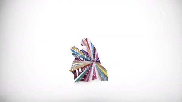 Warna Pelangi Halo Balon Terisolasi Pada Putih — Stok Video