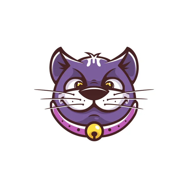 Gato divertido cara — Vector de stock