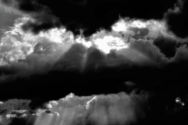 Nubes Dramáticas Tiempo Monocromo Image Climate Concepto Cambio —  Fotos de Stock