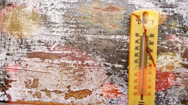 old thermometer on an wood background,image of a