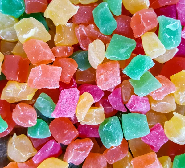Warna Warni Bonbons Jelly Tampilan Atas Gambar Dari — Stok Foto