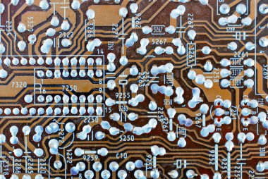 eski kahverengi baskılı devre kartı