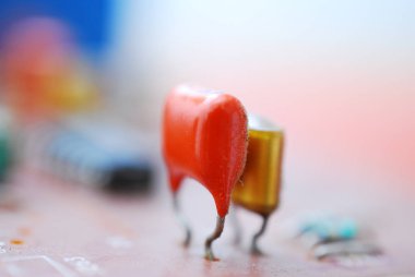 bir eski kullanılan devre kartını elektronik unsurları