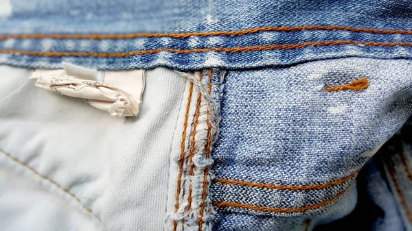 Close Details Jeans Clothes Image Odfa — Stock Photo, Image