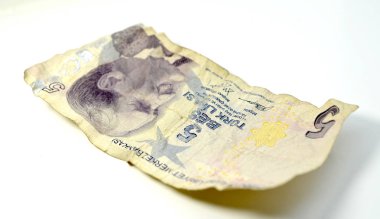 eski sabit Türk Lirası banknot, görüntü kullanılan bir