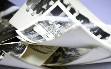 Vintage siyah-beyaz fotoğraflar sığ dof 1970'lerde, gelen