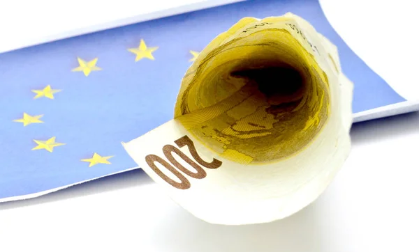 Európai Unió valuta, a pénz, az euro-bankjegyek — Stock Fotó