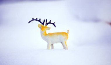 geyik heykelcik oyuncak bir kar, Kış Tema, görüntü