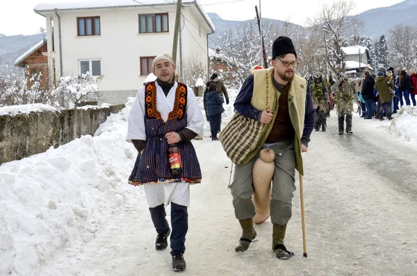 Vevcani Macedonia January 2019 General Atomosphere Dressed Participants Annual Vevcani — Stock Photo, Image