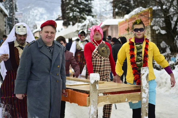Vevcani Macedonia January 2019 General Atomosphere Dressed Participants Annual Vevcani — Stock Photo, Image