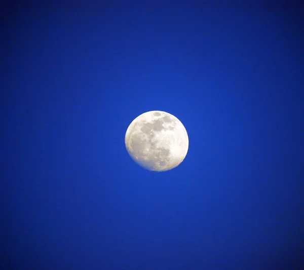 Lua Inverno Céu Blye Imagem — Fotografia de Stock