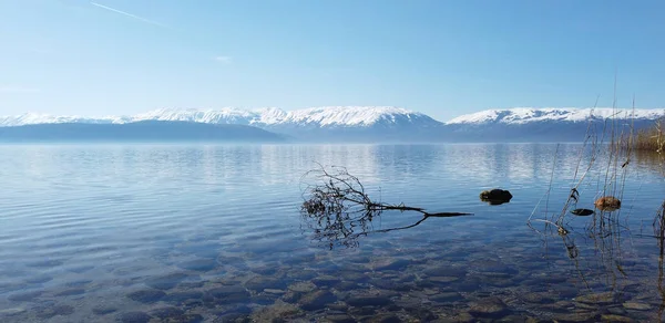 Prespanské jezero v Severní Makedonie — Stock fotografie