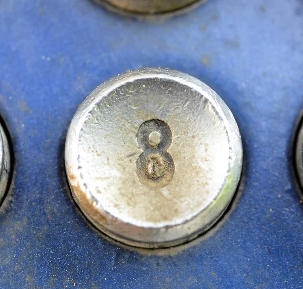오래 된 공중 전화 더러운 버튼 — 스톡 사진