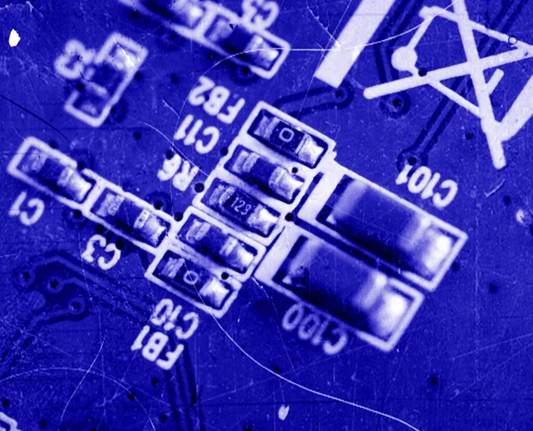 Imagem Perto Dispositivo Board Electronic Circuito — Fotografia de Stock