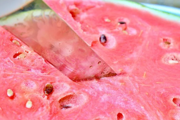 Detailed Closeup Watermelon Knife — Stock Photo, Image