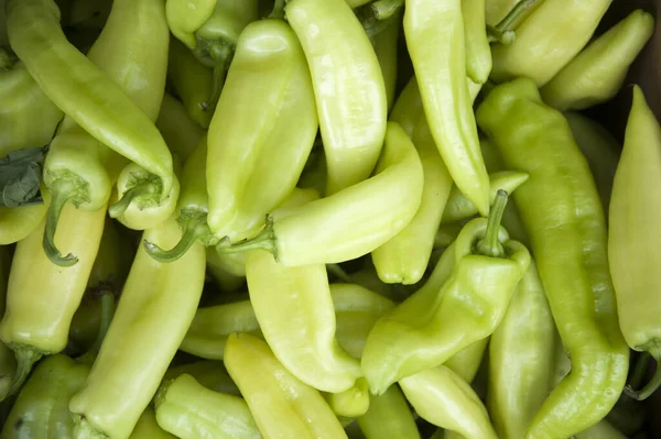 Pimentas Frescas Páprica Para Cozinhar Salada Está Venda Mercado Agricultores — Fotografia de Stock