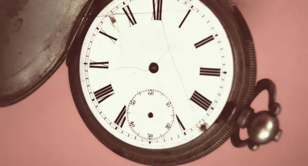 Velho Vintage Relógio Efeito Adicionado — Fotografia de Stock