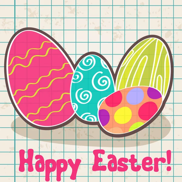 Aranyos húsvéti tojás illusztráció — Stock Vector