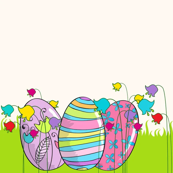 Cute Easter eggs — Stock Vector