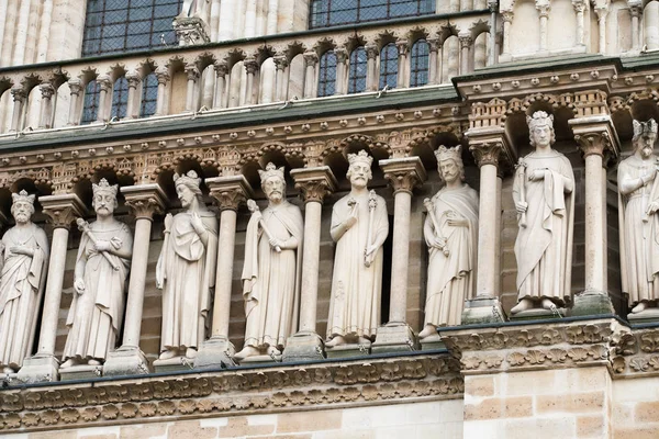 Detalhes Arquitetônicos Catedral Notre Dame Paris — Fotografia de Stock