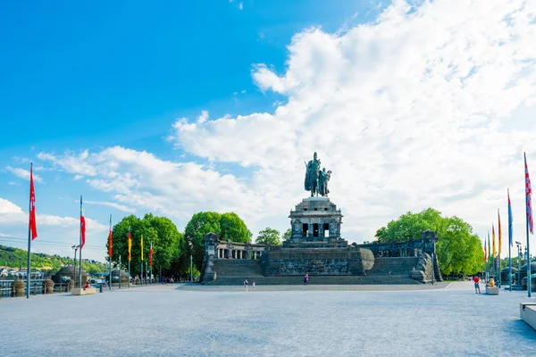 Monument Kaiser Wilhelm Emperor William Deutsches Ecke German Corner Koblenz — Stock Photo, Image