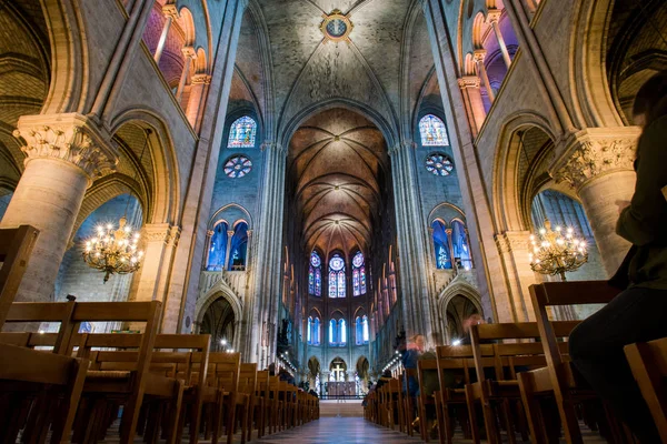 Paris France February 2018 Interior Notre Dame Paris France — Stock Photo, Image