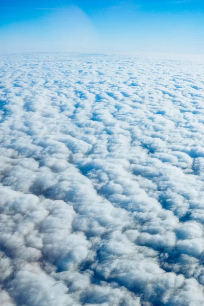 Wolken Uit Een Vliegtuig Venster Zicht Lucht Boven Wolken — Stockfoto