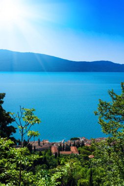 Garda Gölü. İtalya arka plan