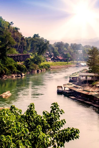 在桂河大桥 北碧府 泰国景观 — 图库照片