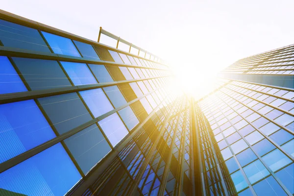 Moderna Glas Silhuetter Skyskrapor Kontorsbyggnader — Stockfoto