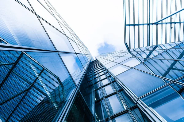 Stahl Blaues Glas Hochhaus Gebäude Wolkenkratzer — Stockfoto