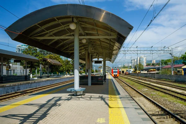 Sochi Russia April 2018 High Speed Train Railway Station Sochi — Stock Photo, Image