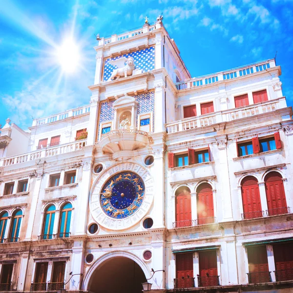 Zodiac Clock Saint Marks Square Venedig Italien - Stock-foto