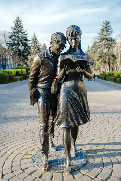 Krasnodar Russia April 2018 Monument Shurik Lida Center Krasnodar Alexander — Stock Photo, Image