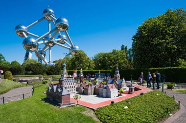 Brussels, Belçika - 05 Mayıs 2018: Mini Europe şehir Brüksel, Belçika