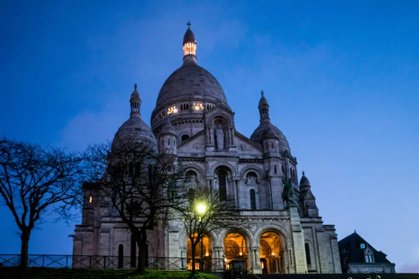 Sacre Coeur Bazilika Montmartre Hegy Párizs Franciaország — Stock Fotó
