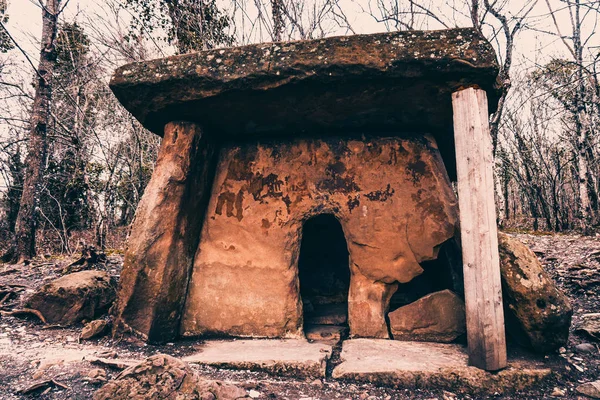 Dolmen Dans Forêt Mystérieux Dolmen — Photo