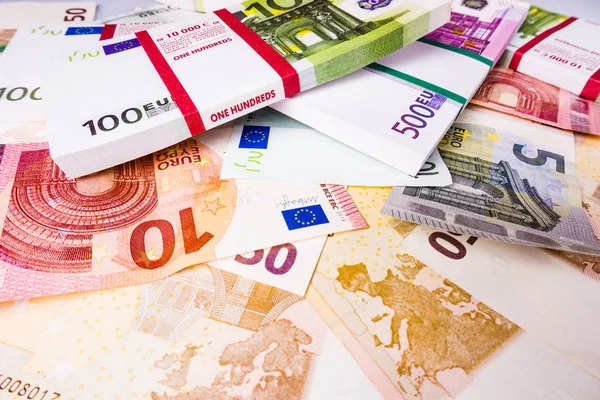 Europengar Eurokontanter Bakgrund — Stockfoto