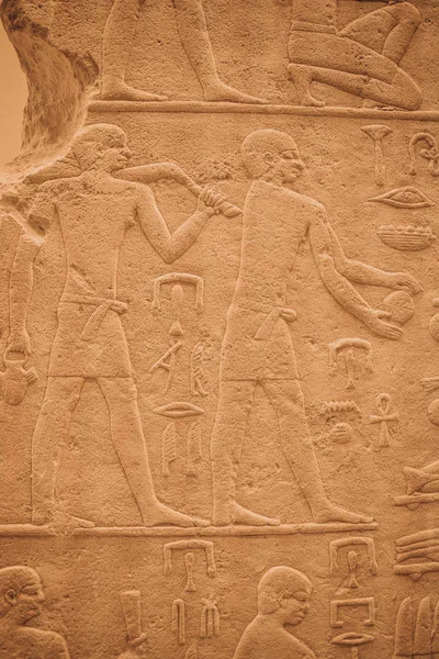Hiéroglyphes Égyptiens Sur Mur — Photo