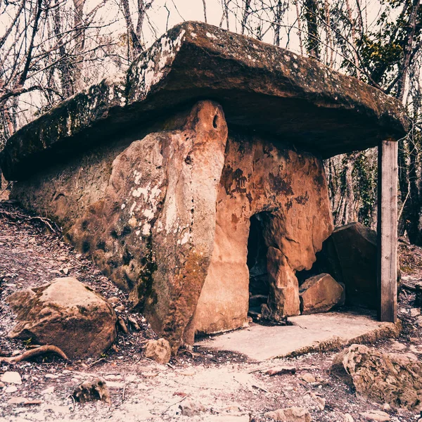 Dolmen Στο Δάσος Μυστηριώδη Dolmen — Φωτογραφία Αρχείου