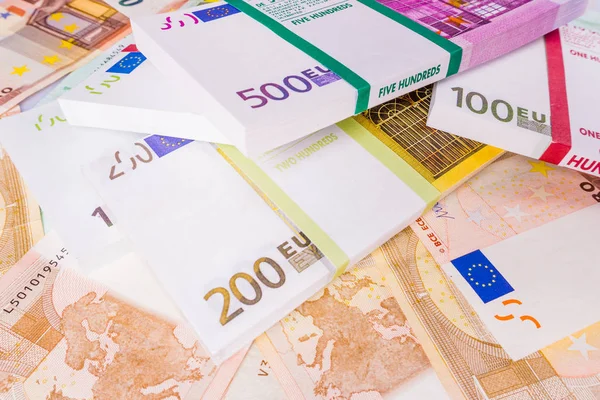 Dinero Euros Fondo Caja Euros —  Fotos de Stock