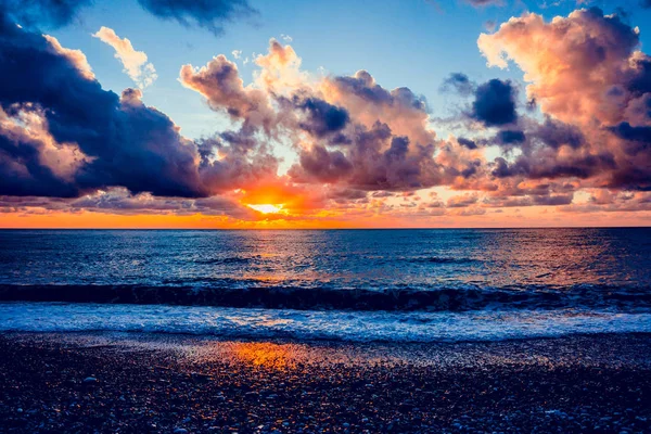 Colorful Sunset Ocean — Stock Photo, Image