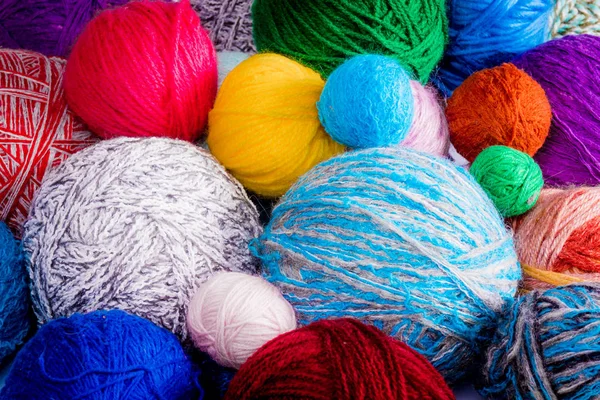 Woolen Yarn Balls Yarn Knitting — Stock Photo, Image