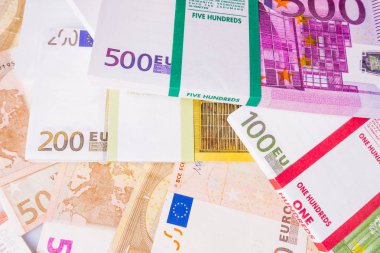 arka plan olarak Euro banknot